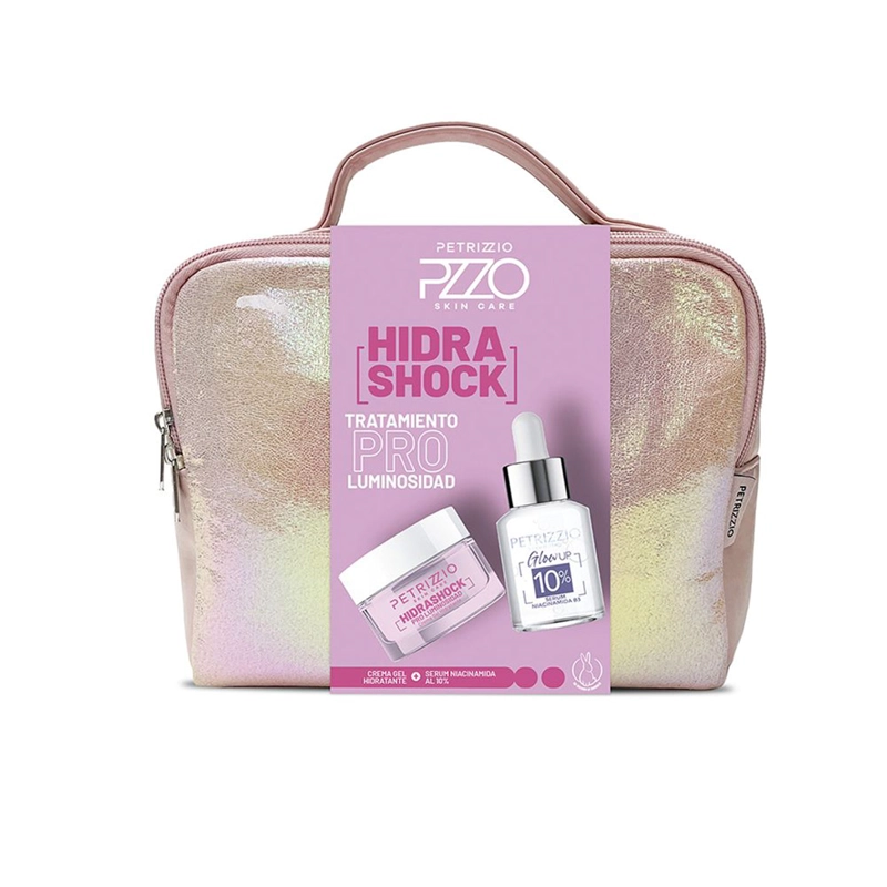 SET PETRIZZIO PRO LUMINOSIDAD GEL HIDRASHOCK 50 GR + SÉRUM NIACINAMIDA 28 ML + MALETA - 2