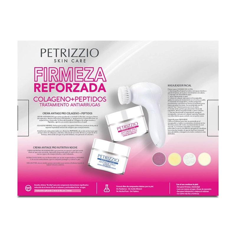 PACK PETRIZZIO FIRMEZA REFORZADA COLÁGENO 50 GR + PÉPTIDOS 50 GR + MASAJEADOR - 3