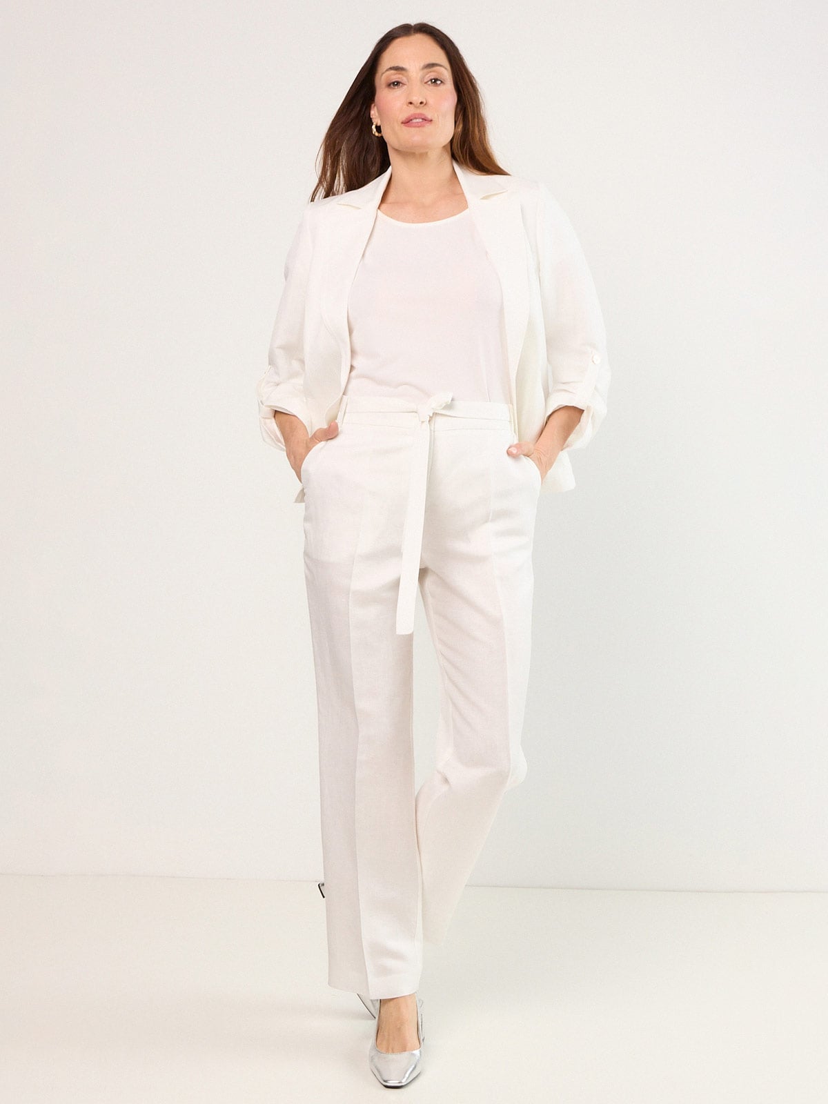 PANTALÓN MUJER MA GRIFFE RECTO LINO  - 1