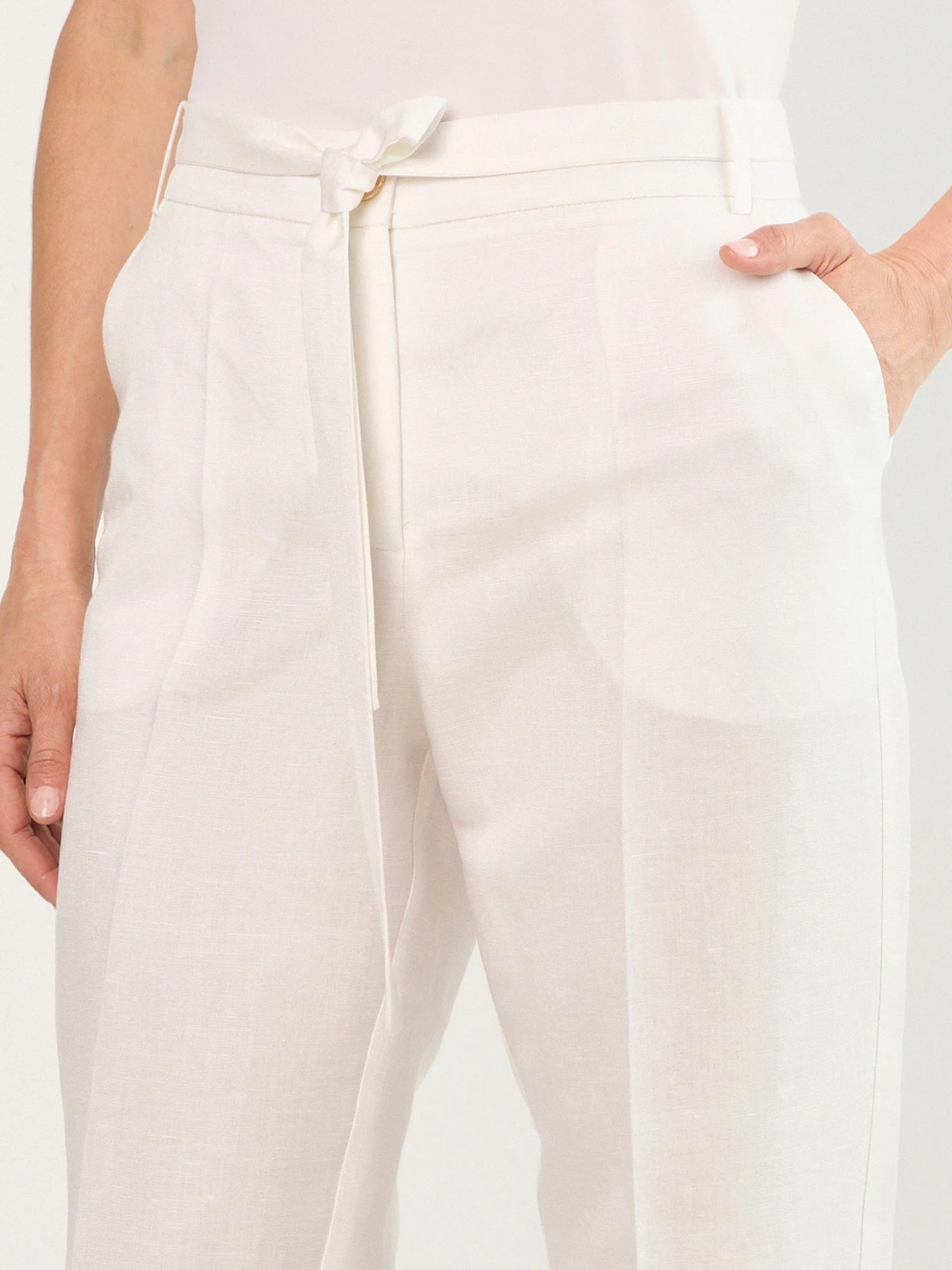 PANTALÓN MUJER MA GRIFFE RECTO LINO  - 5