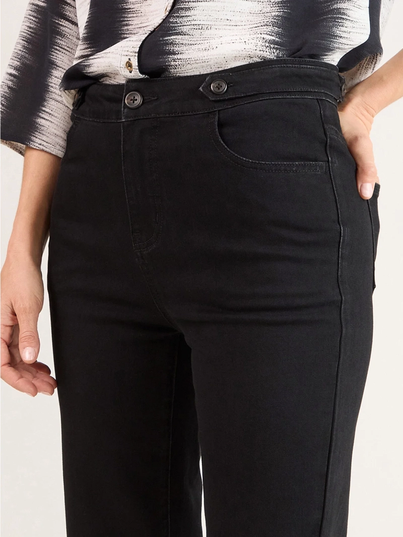 JEANS MUJER MA GRIFFE RECTO ALGODÓN LISO - 3
