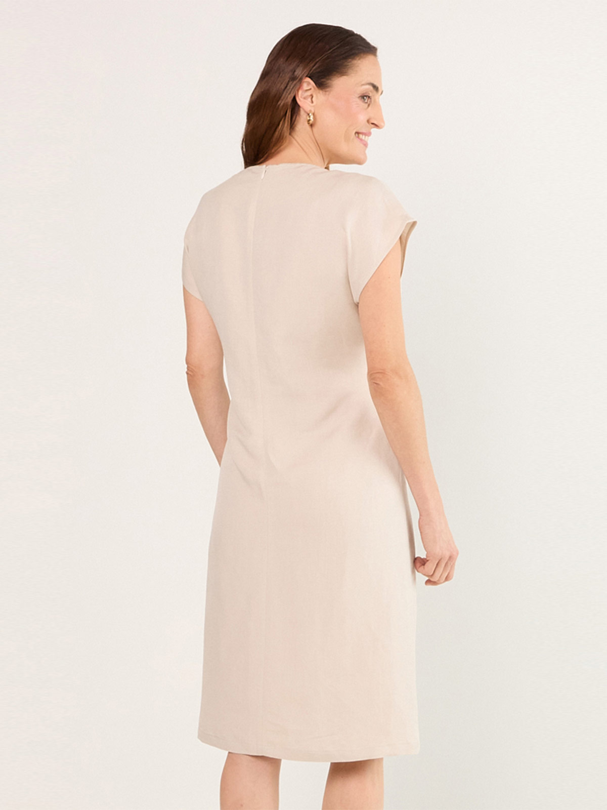 VESTIDO MUJER MA GRIFFE LINO ESCOTE EN V LAZO - 2