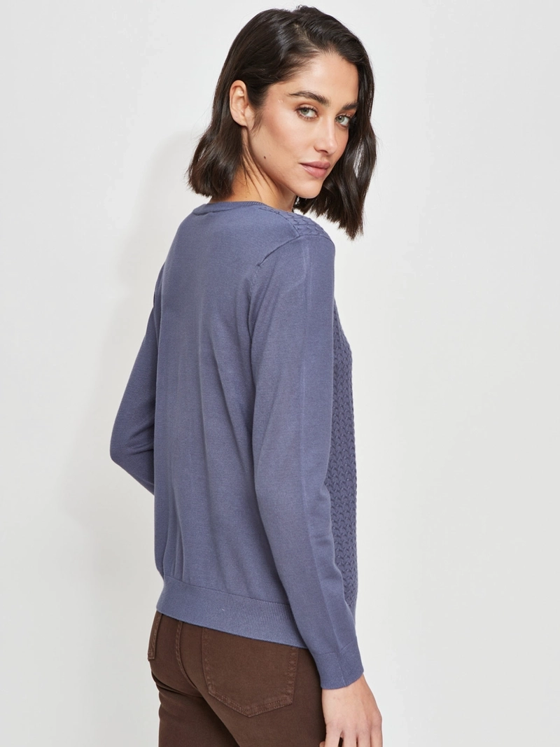 SWEATER MUJER AZIZ MANGA LARGA TRENZADO - 2