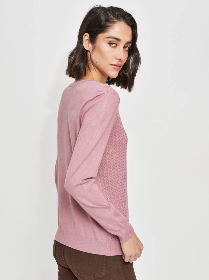 SWEATER MUJER AZIZ MANGA LARGA TRENZADO - 2