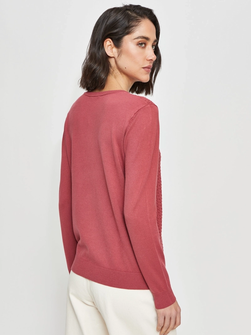 SWEATER MUJER AZIZ MANGA LARGA TRENZADO - 2