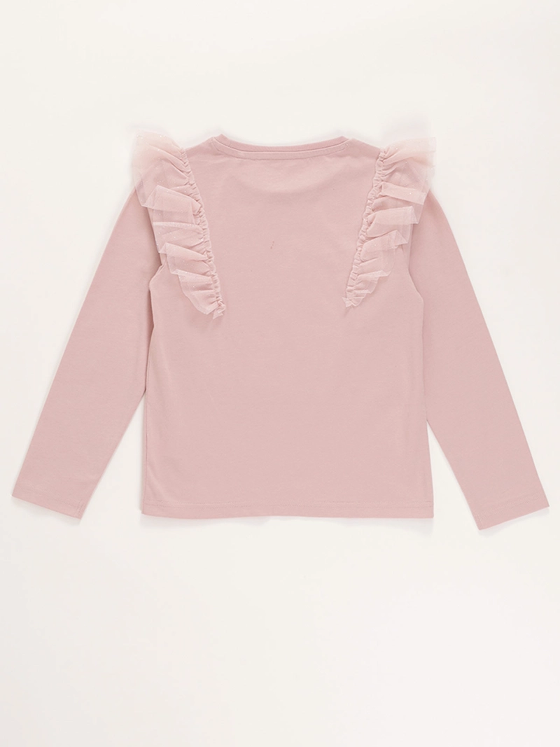 POLERA MANGA LARGA ALGODÓN NIÑA HARVEST TULL BRILLOS - 2