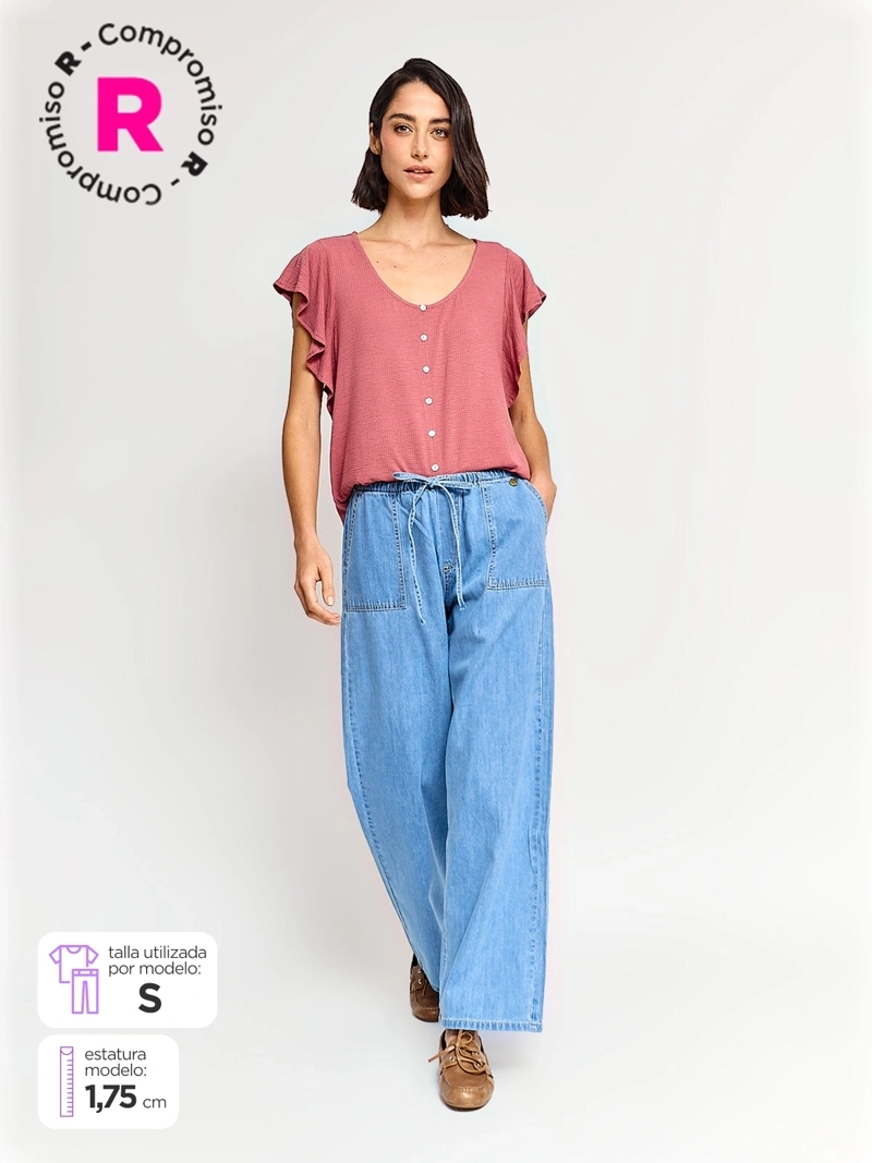 REGATTA JEANS MUJER REGATTA ALGODÓN WIDE LEG FLUIDO