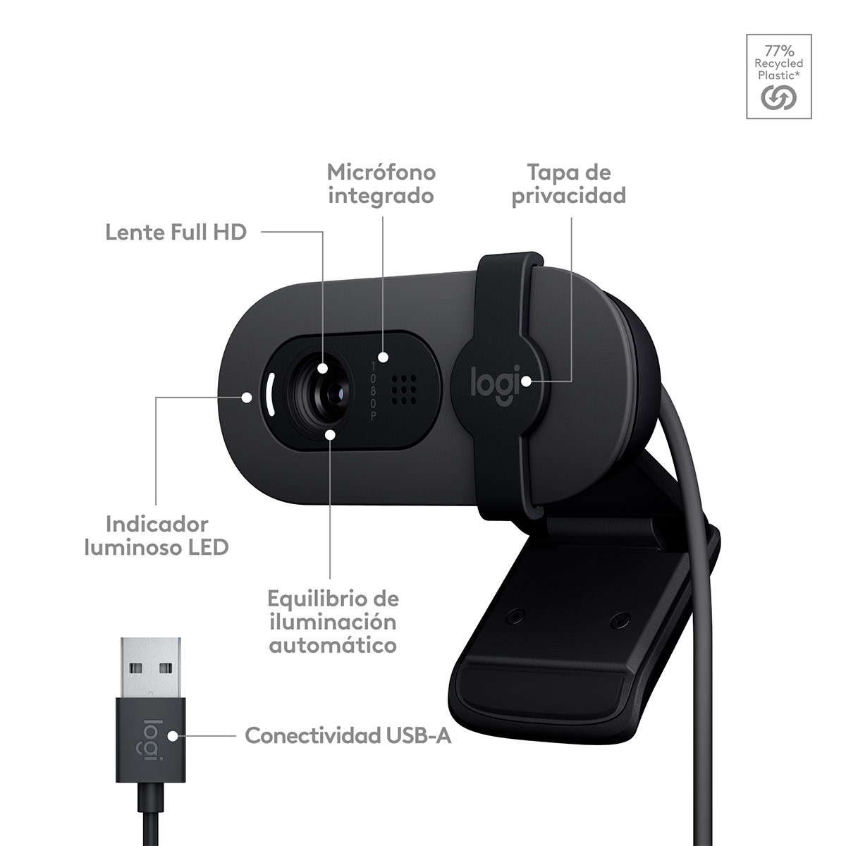 WEBCAM LOGITECH BRIO 100 - 7