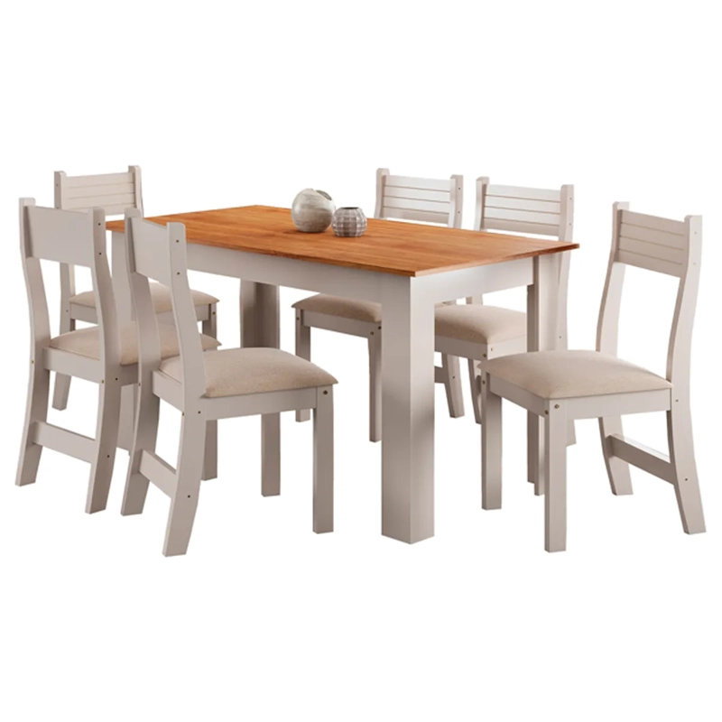 JUEGO DE COMEDOR ALTAVISION VIOLET 6S BLANCO - 1