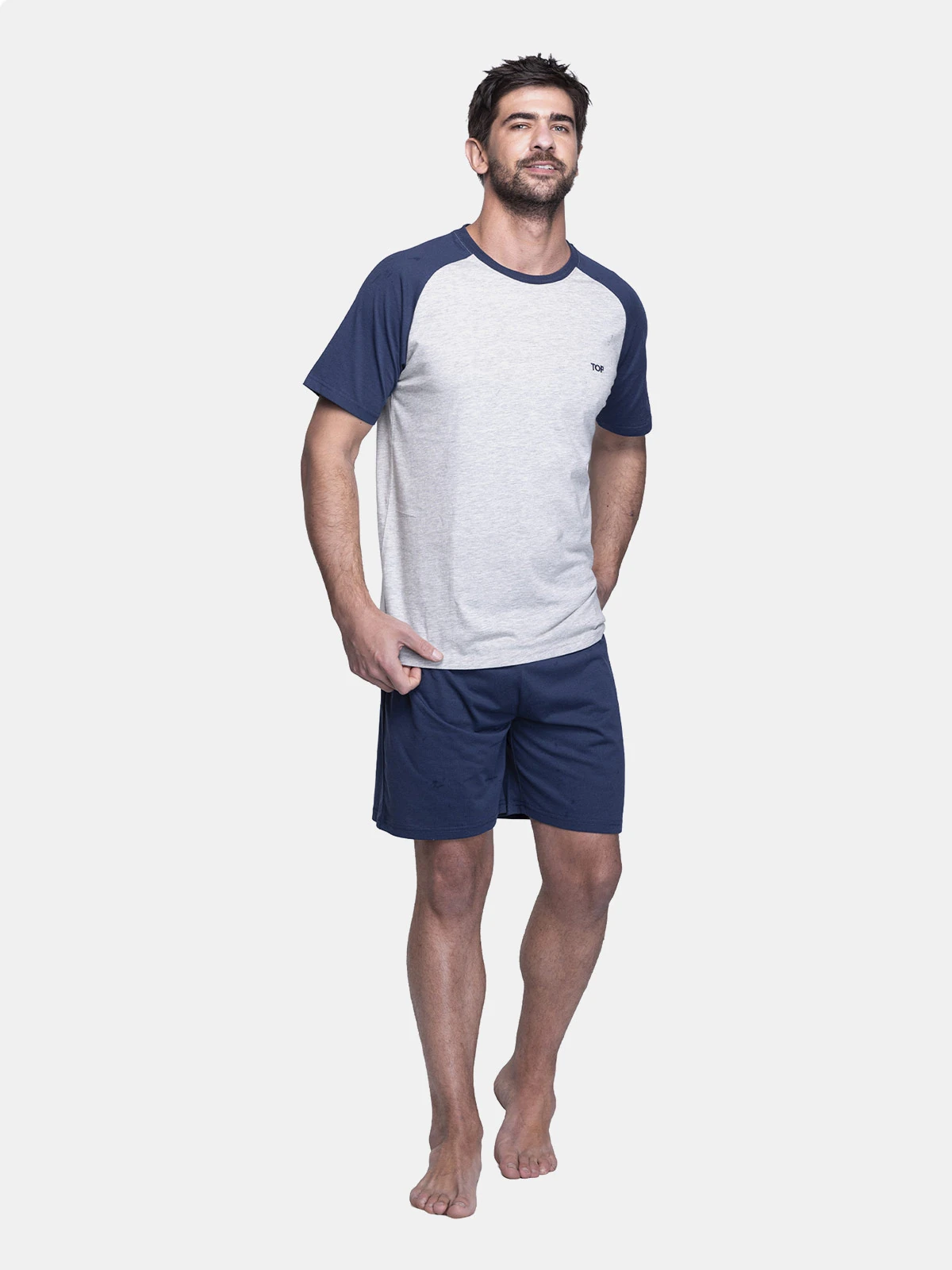 PIJAMA HOMBRE TOP ALGODÓN CORTO - 2