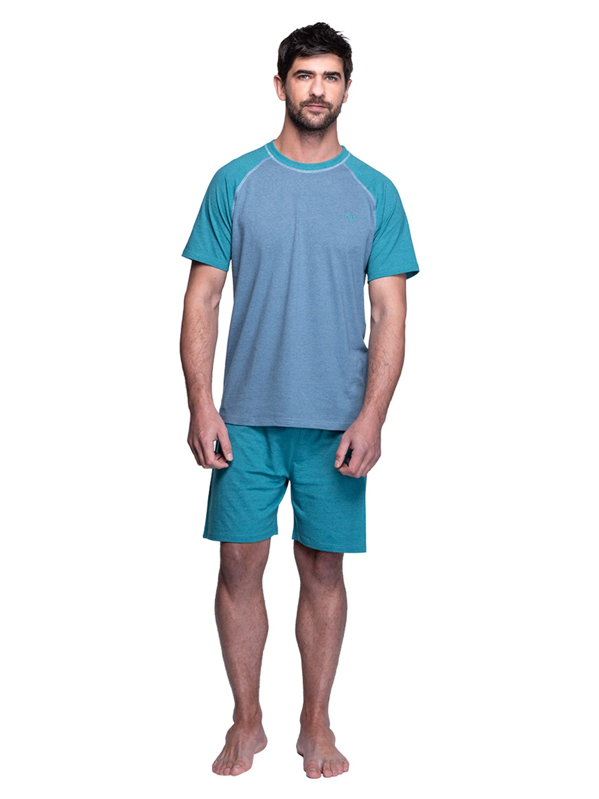 PIJAMA HOMBRE TOP ALGODÓN CORTO - 1