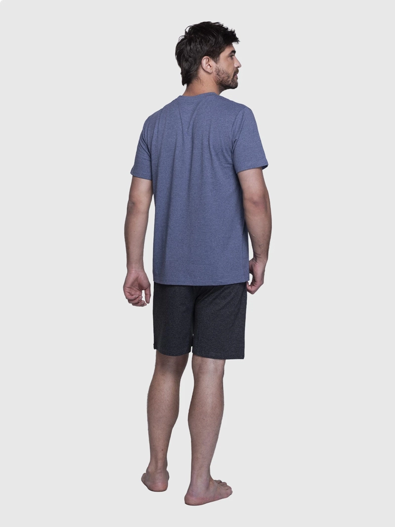 PIJAMA HOMBRE TOP ALGODÓN CORTO - 3