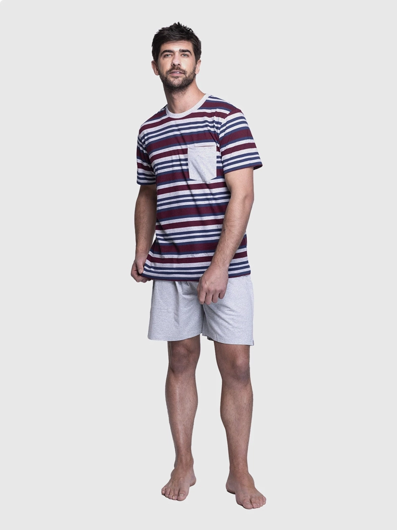 PIJAMA HOMBRE TOP ALGODÓN CORTO - 2