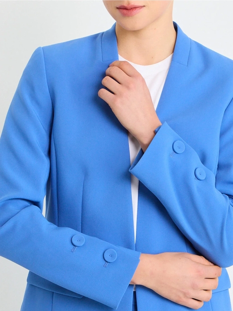BLAZER MUJER ASH MANGA LARGA SIN SOLAPA - 3
