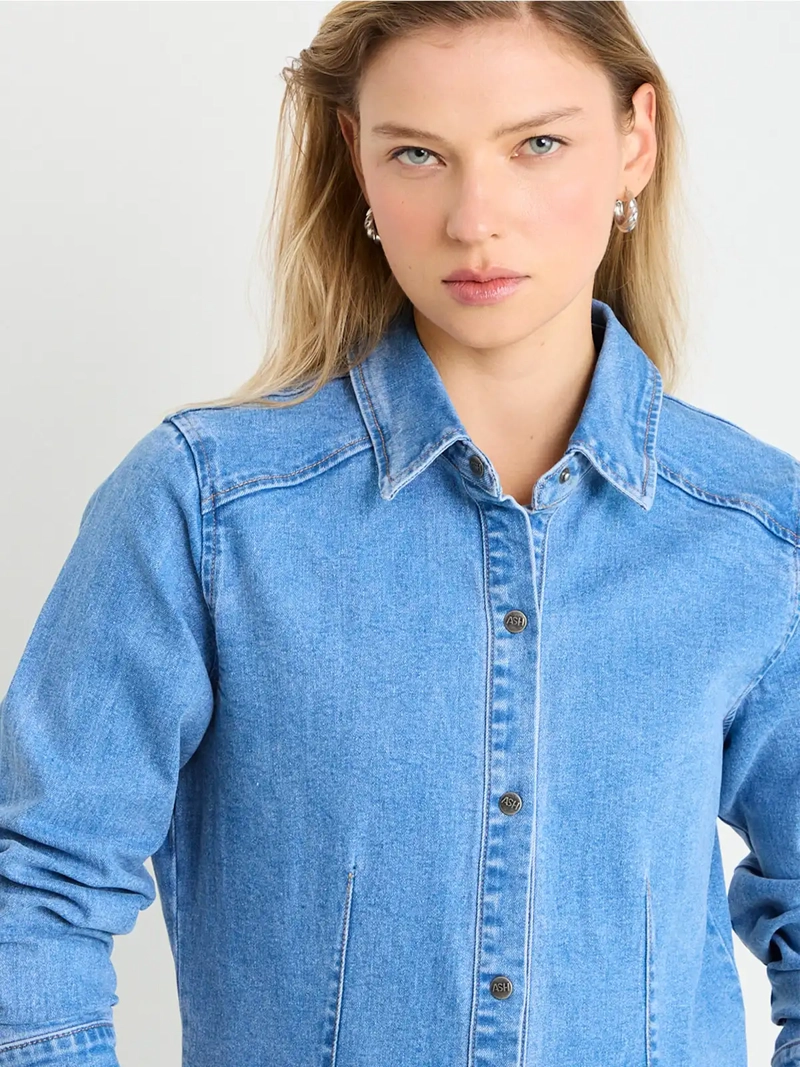 BLUSA MUJER ASH ALGODÓN DENIM - 3