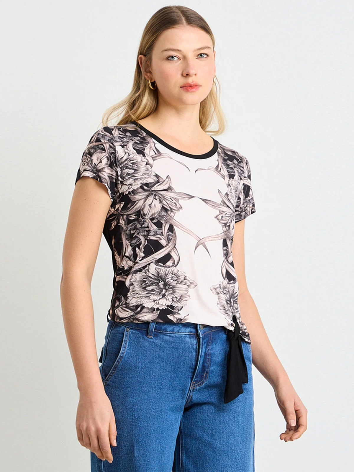 POLERA MUJER ASH ESCOTE REDONDO MANGA LARGA - 1