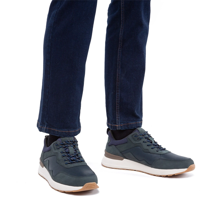 ZAPATILLAS HOMBRE GUANTE CASUAL AZUL MARINO KIOTO CUERO - 2