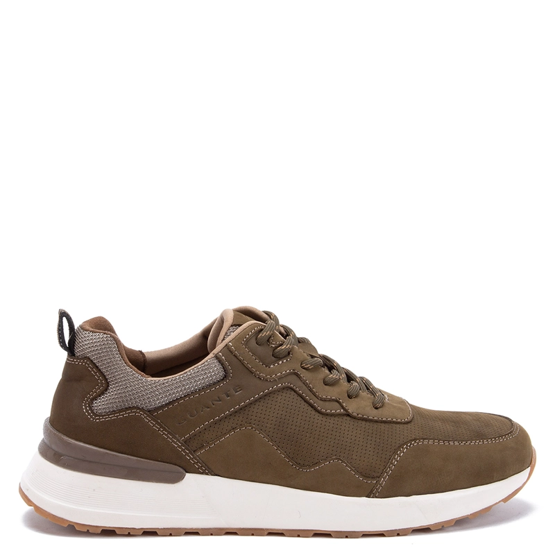 ZAPATILLAS HOMBRE GUANTE CASUALES OLIVA KIOTO CUERO - 1