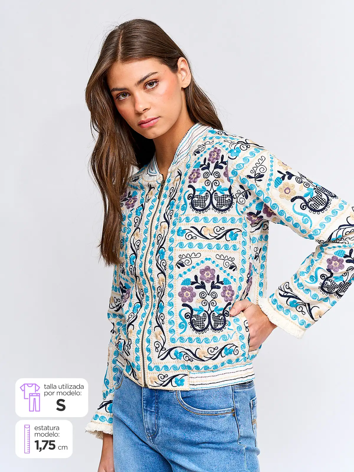CHAQUETA MUJER TATIENNE ALGODÓN TATIENNE BORDADA - 1