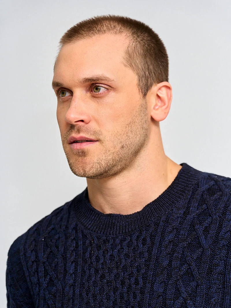 SWEATER HOMBRE KENNETH STEVENS ALGODÓN CUELLO REDONDO - 3