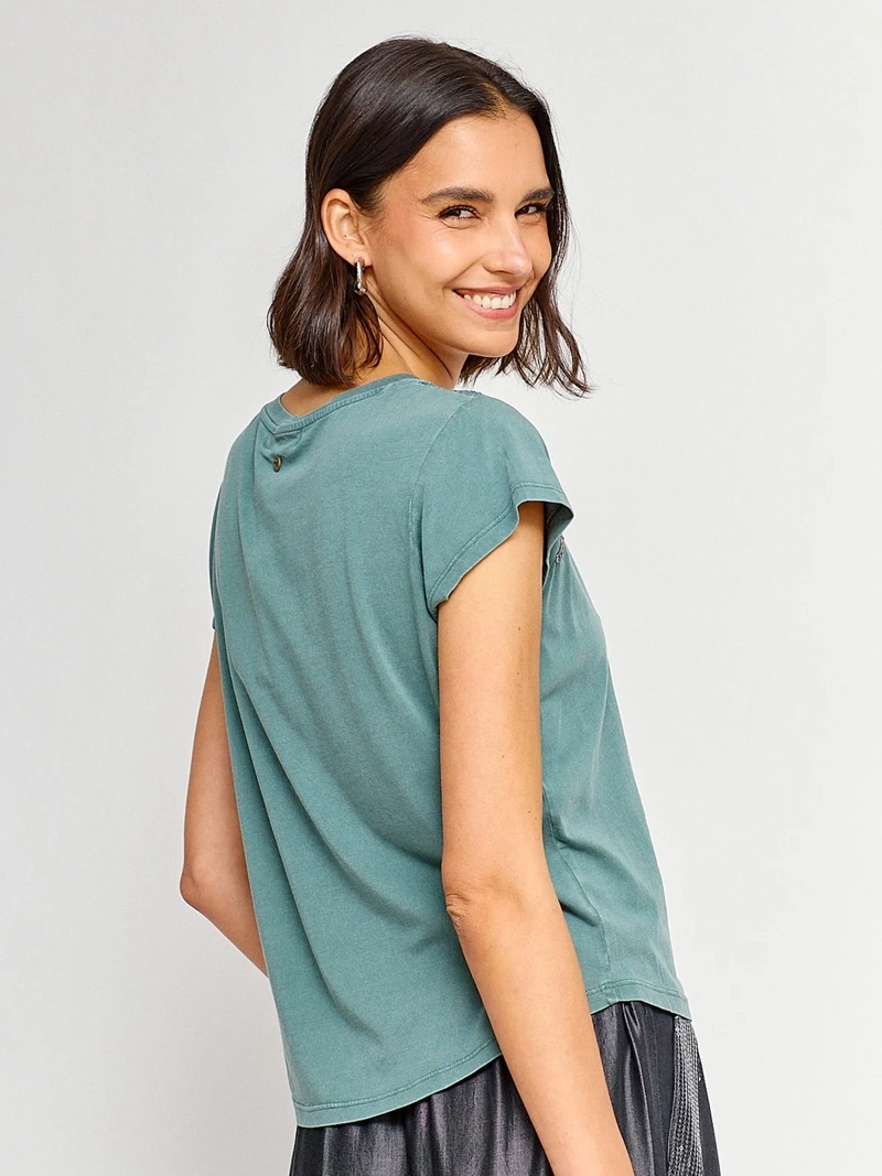 POLERA MUJER TATIENNE ALGODÓN MANGA CORTA - 2