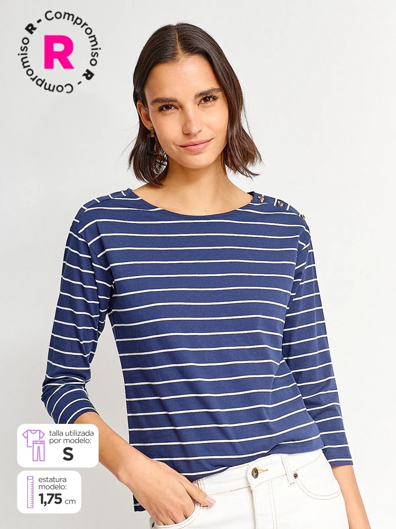 POLERA MUJER REGATTA ALGODÓN MANGA 3/4 - 1