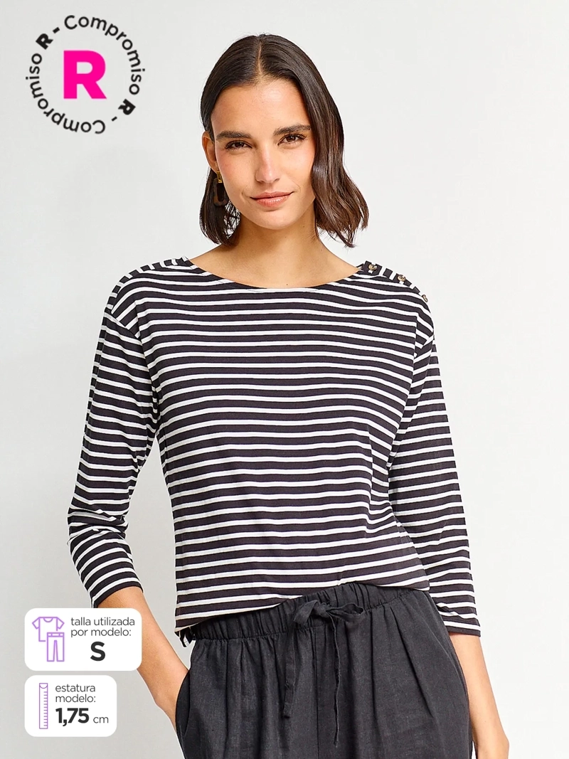 POLERA MUJER REGATTA ALGODÓN MANGA 3/4 - 1