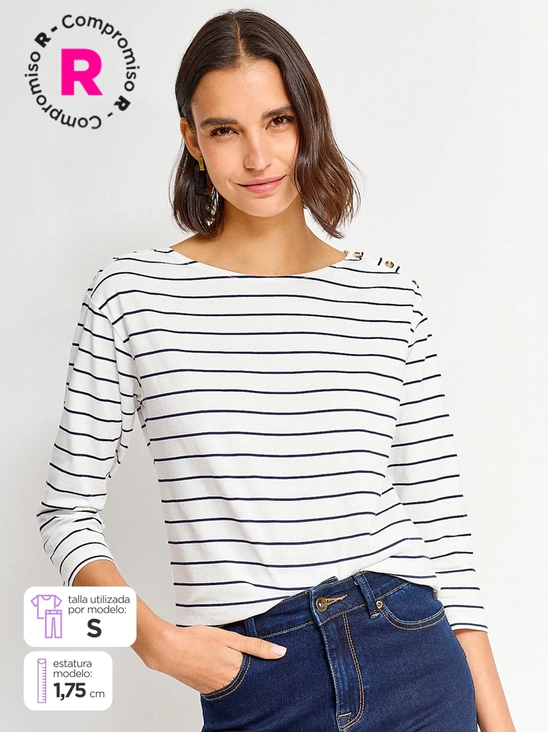 POLERA MUJER REGATTA ALGODÓN MANGA 3/4 - 1