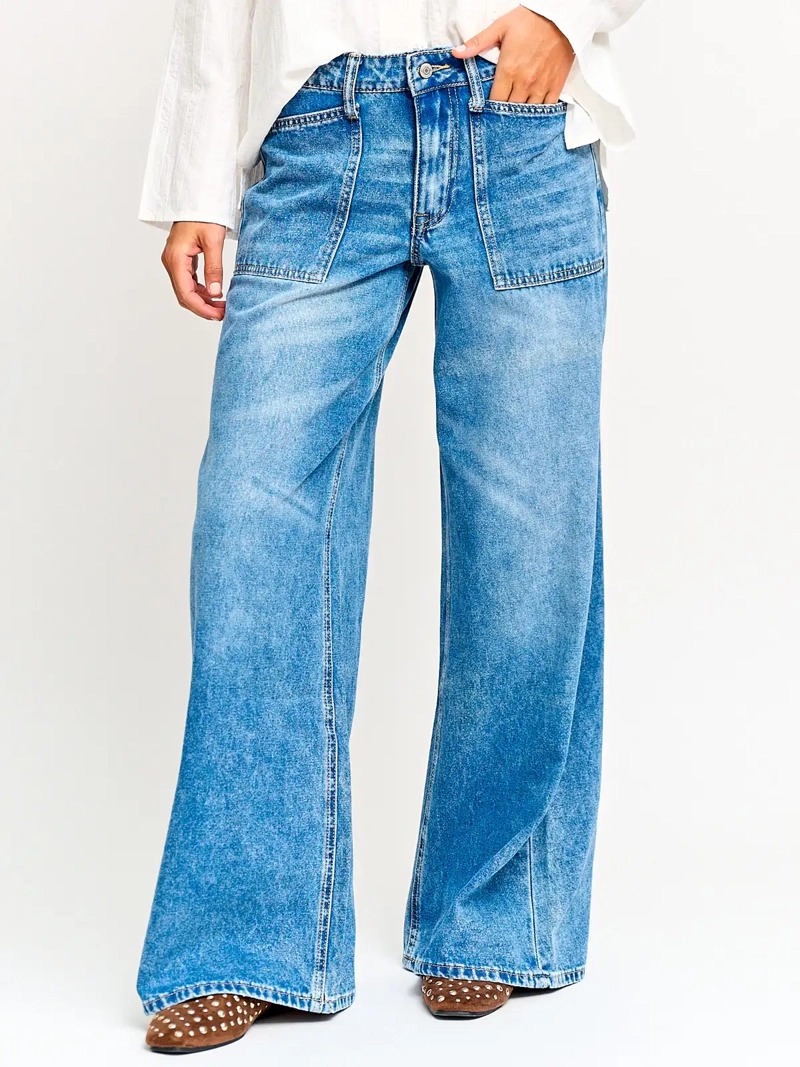JEANS MUJER AEROPOSTALE ALGODÓN ANCHO - 2