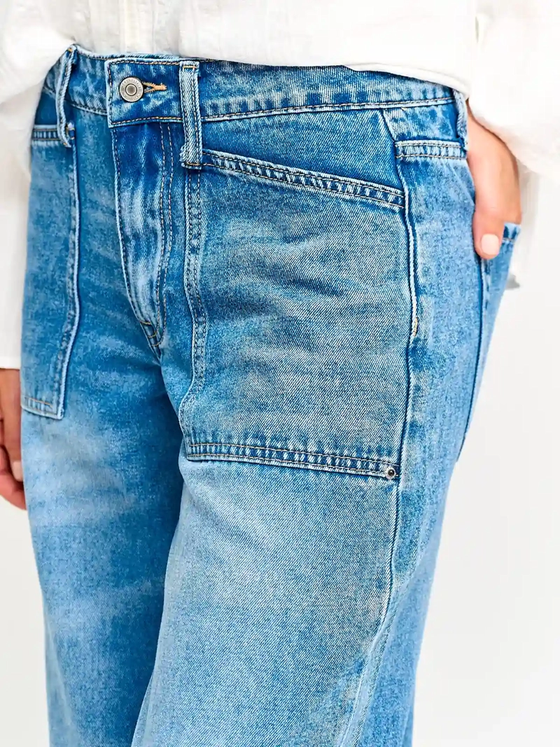 JEANS MUJER AEROPOSTALE ALGODÓN ANCHO - 4