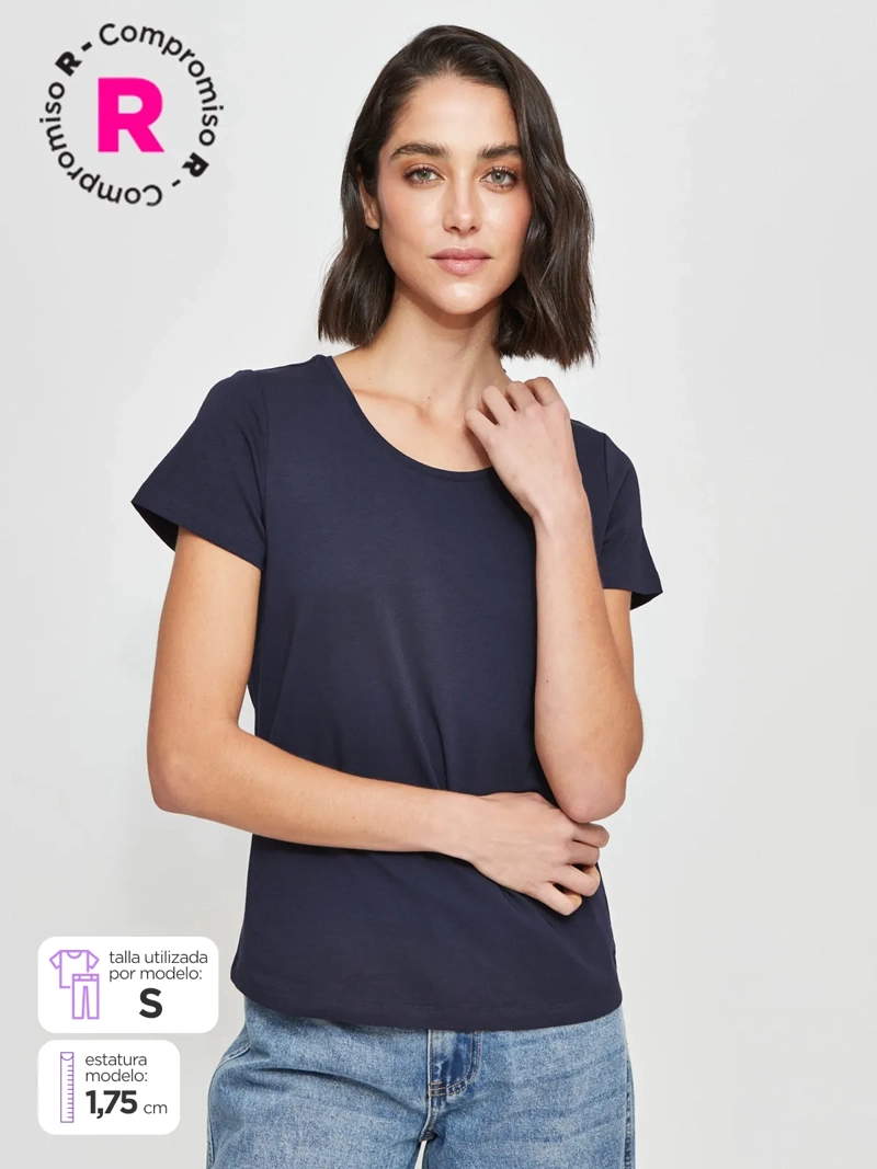 POLERA MUJER MARQUIS ALGODÓN MANGA CORTA