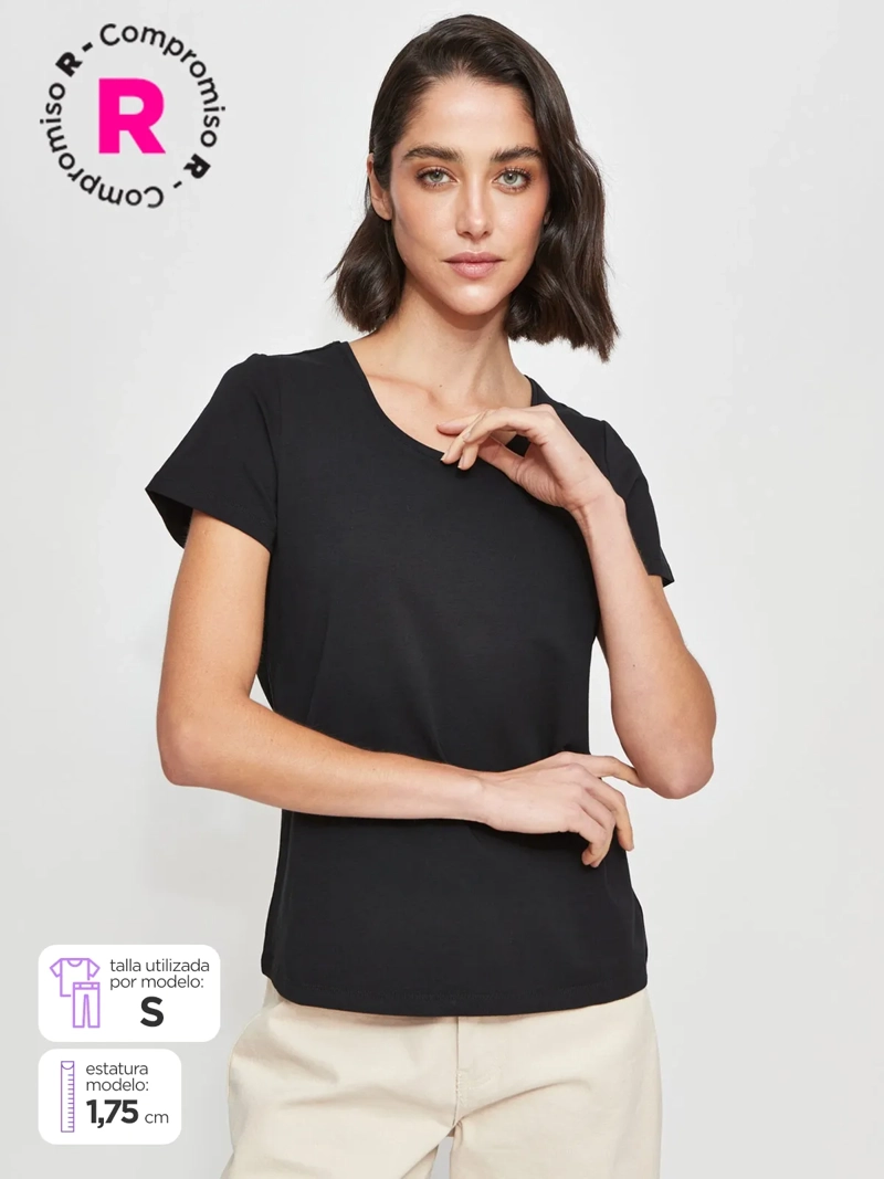 POLERA MUJER MARQUIS ALGODÓN MANGA CORTA - 1