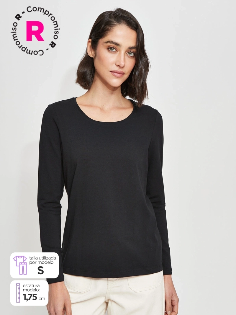 POLERA MUJER MARQUIS ALGODÓN MANGA LARGA - 1