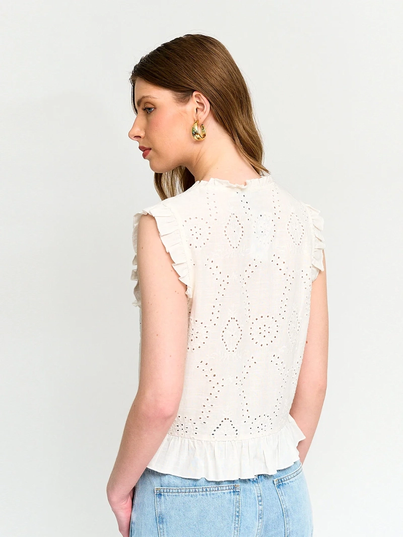 BLUSA MUJER MARQUIS ESCOTE EN V BORDADOS - 2