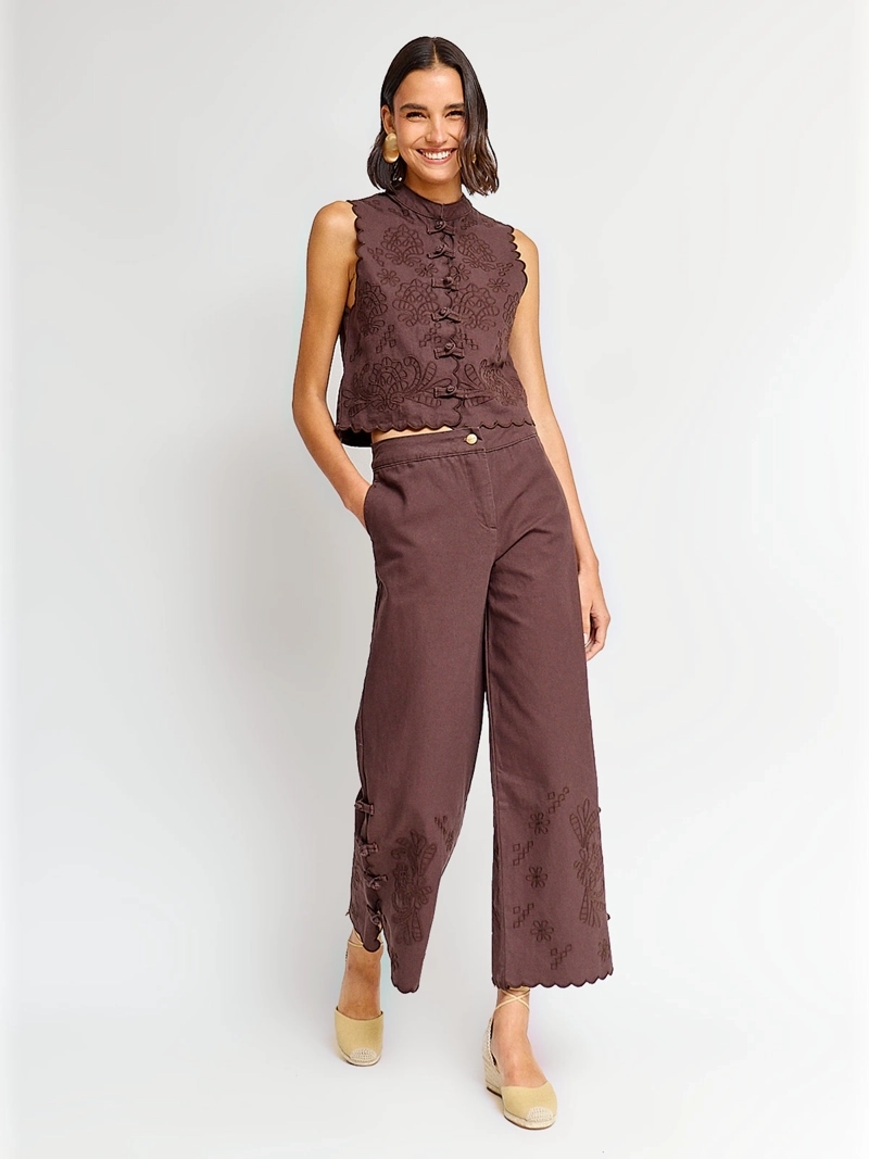 BLUSA MUJER TATIENNE ALGODÓN SIN MANGAS BRODERIE - 4