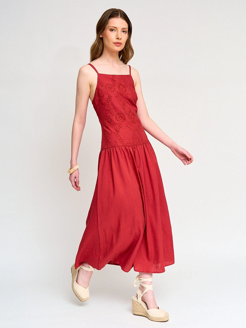 VESTIDO MUJER MARQUIS TALLE LARGO RECOGIDO - 3