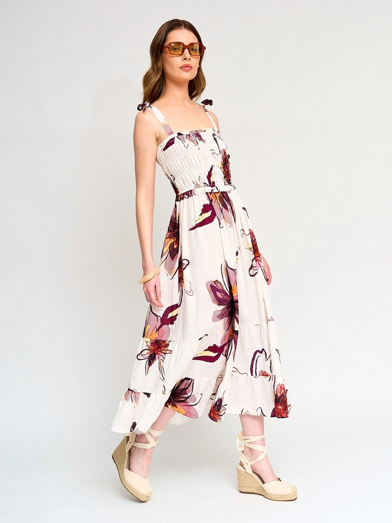 VESTIDO MUJER MARQUIS ALGODÓN MIDI ESCOTE RECTO PANAL - 2