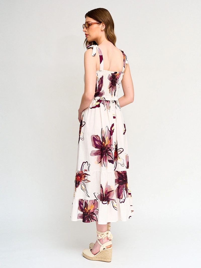 VESTIDO MUJER MARQUIS ALGODÓN MIDI ESCOTE RECTO PANAL - 3