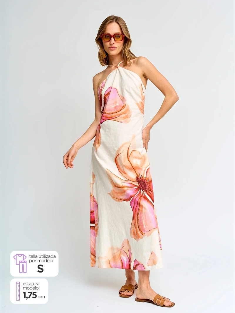 VESTIDO MUJER MARQUIS LINO HALTER - 1