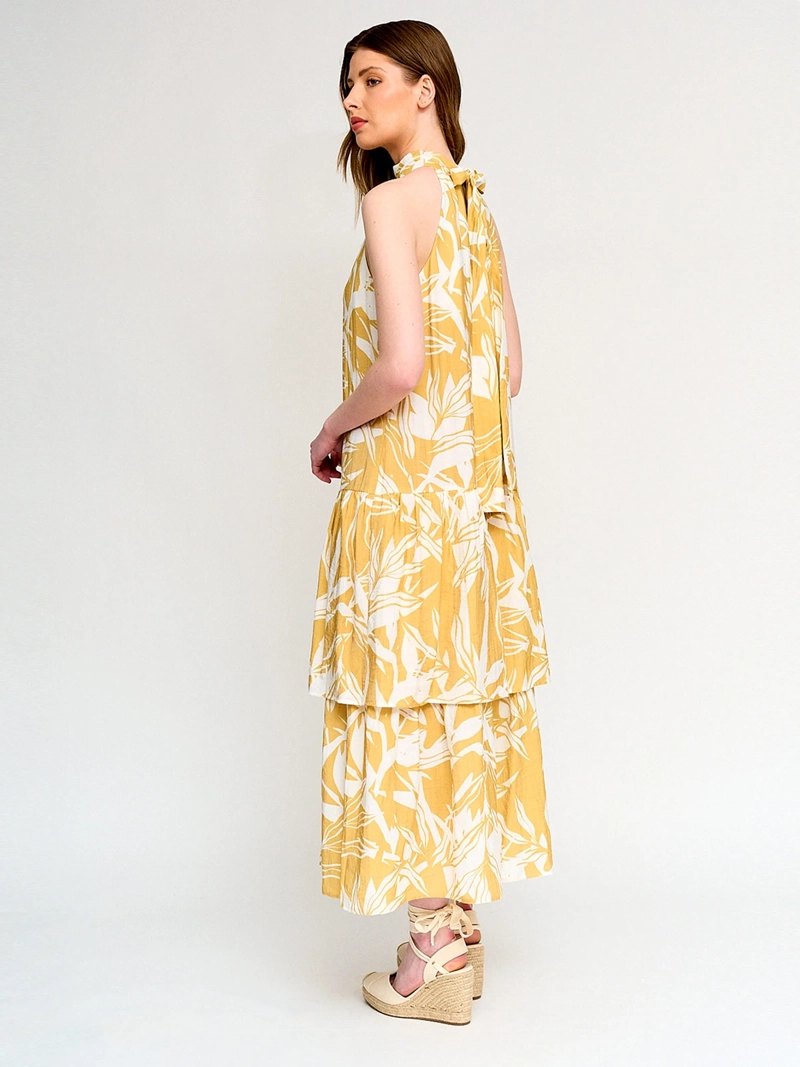 VESTIDO MUJER MARQUIS MAXI HALTER LAZO CUELLO - 3