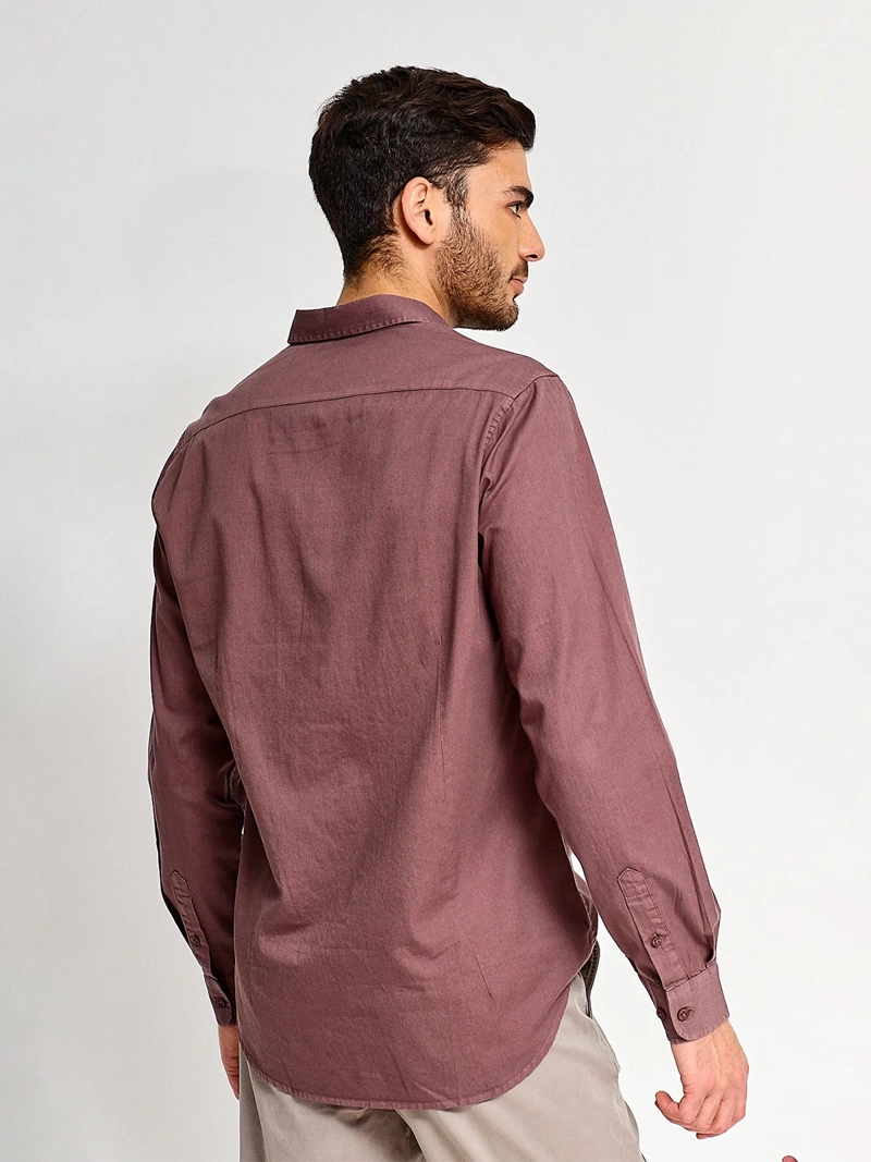 CAMISA HOMBRE CACHAREL ALGODÓN MANGA LARGA LAVADA - 2
