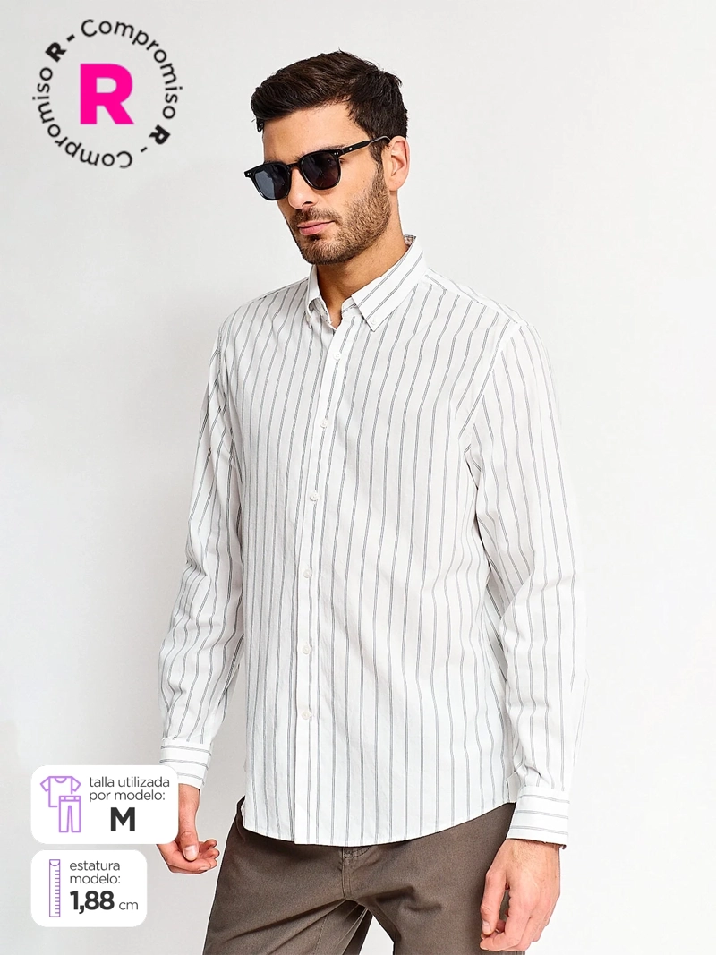 CAMISA HOMBRE REGATTA ALGODÓN MANGA LARGA - 1