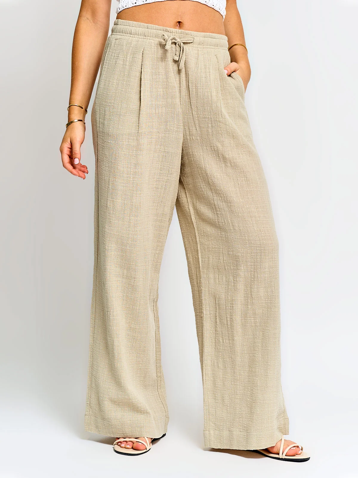 PANTALÓN MUJER INDEX ALGODÓN FLUIDO - 2