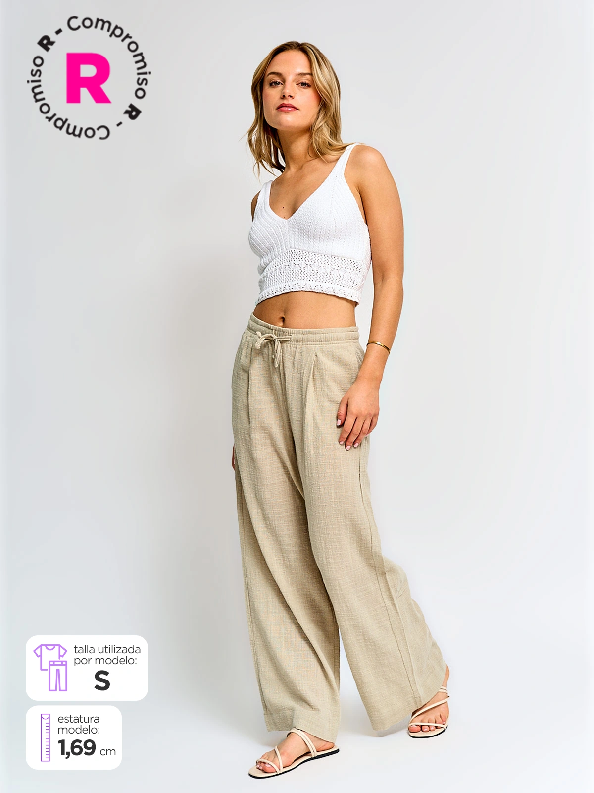 PANTALÓN MUJER INDEX ALGODÓN FLUIDO
