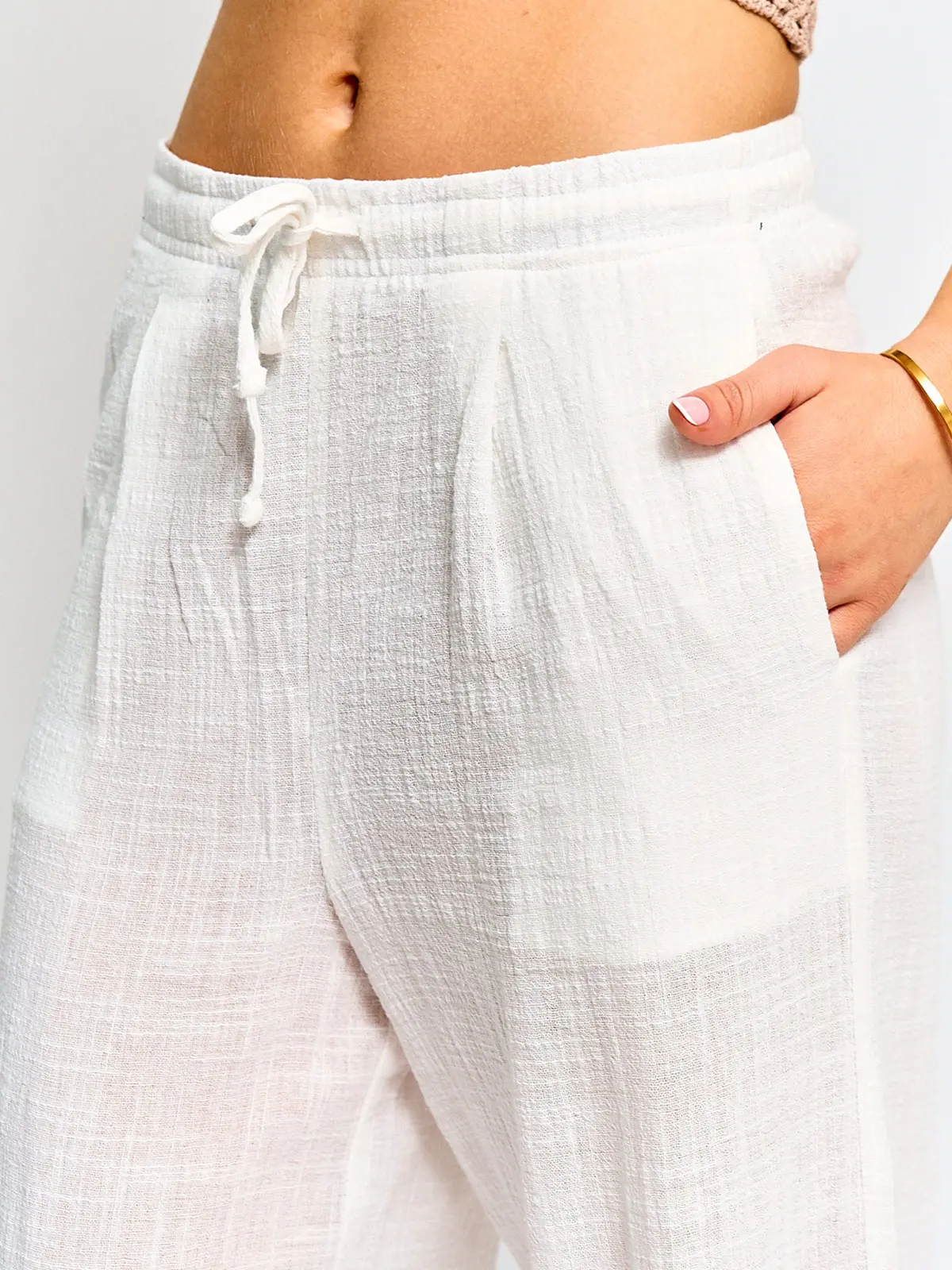 PANTALÓN MUJER INDEX ALGODÓN FLUIDO - 4