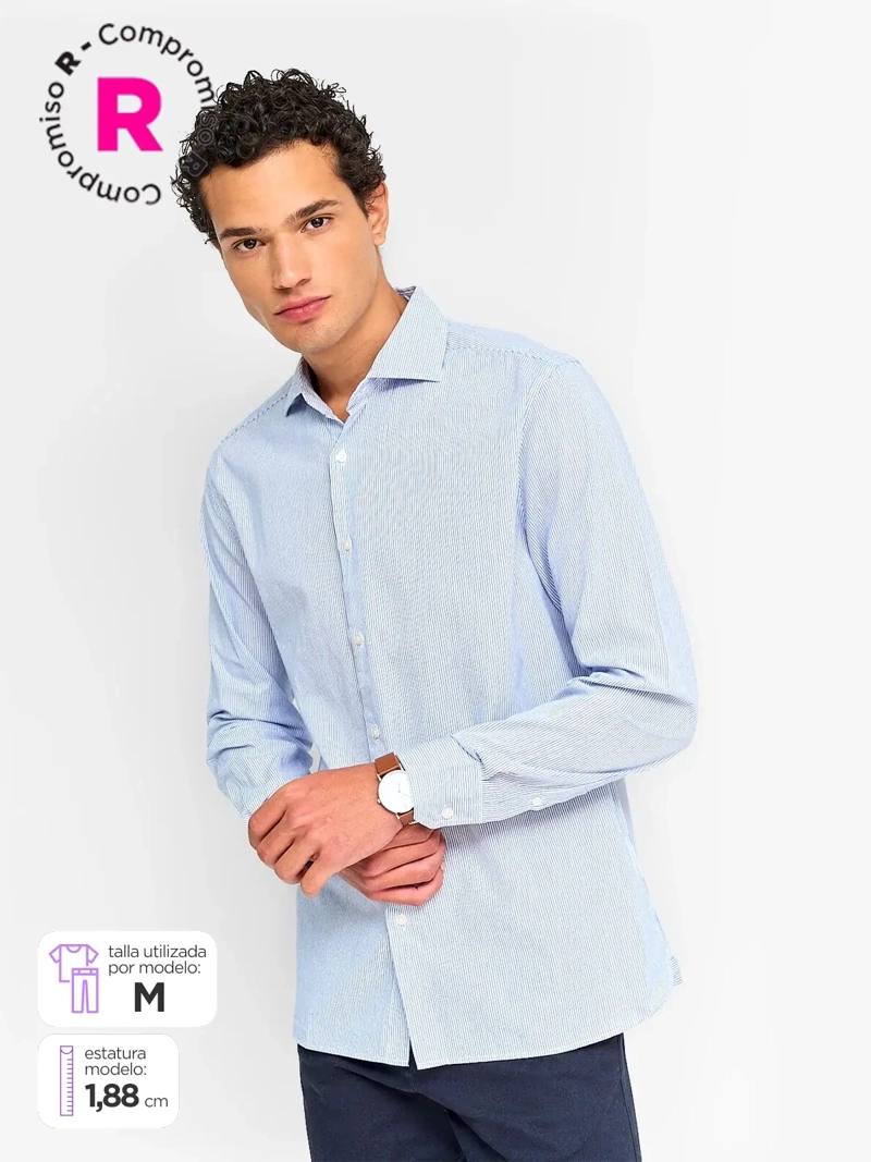 CAMISA HOMBRE MARQUIS ALGODÓN MANGA LARGA POPLIN - 1