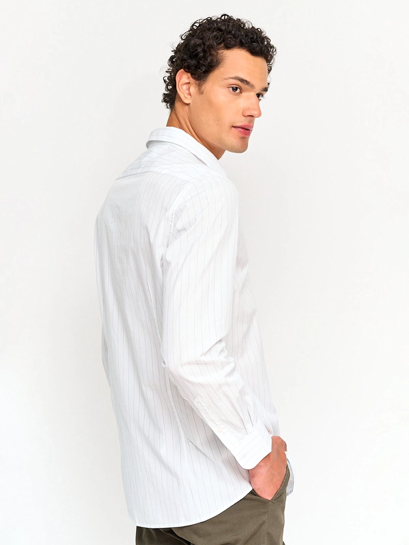 CAMISA HOMBRE CACHAREL ALGODÓN MANGA LARGA LÍNEAS - 2