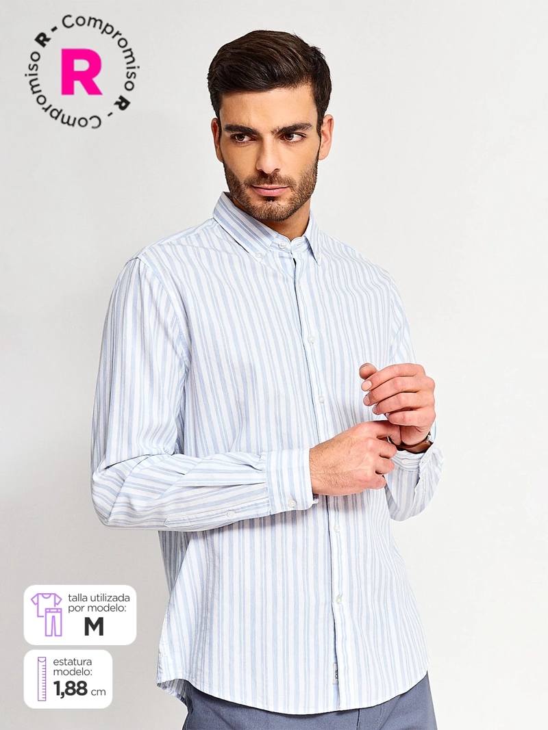 CAMISA HOMBRE REGATTA ALGODÓN MANGA LARGA - 1