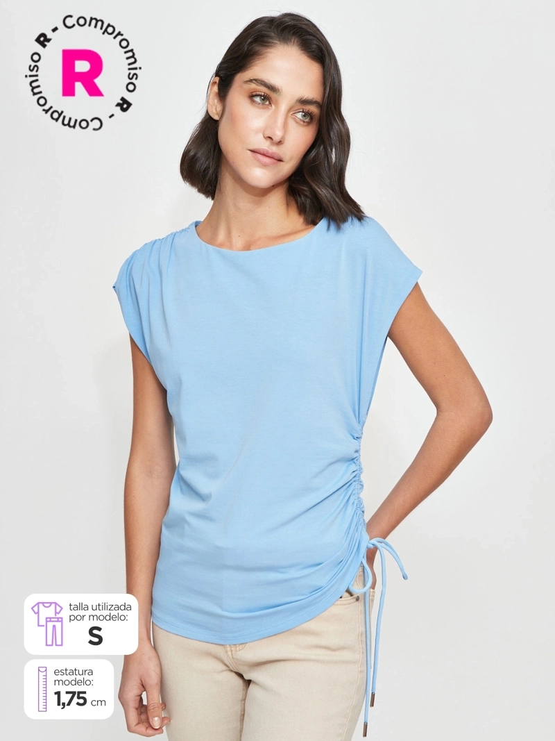 POLERA MUJER MARQUIS ALGODÓN RECOGIDO - 1