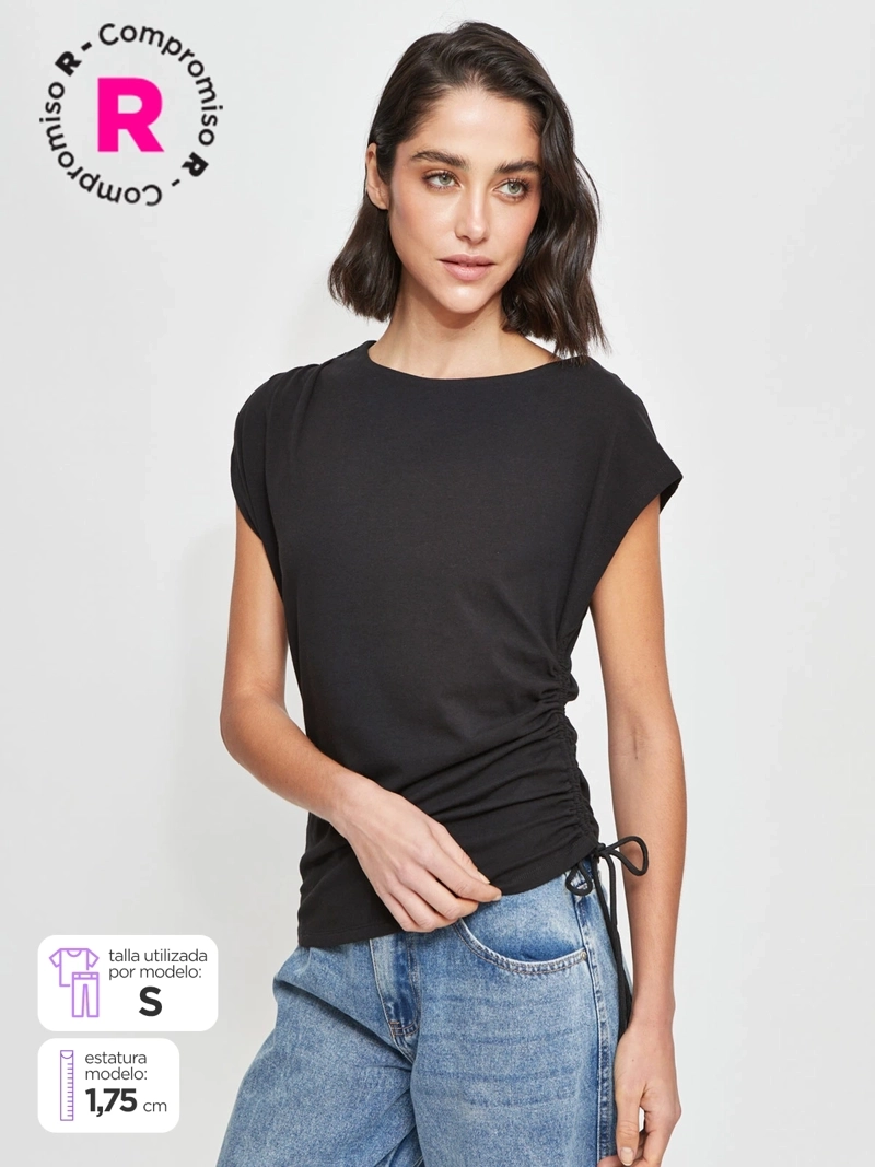 POLERA MUJER MARQUIS ALGODÓN RECOGIDO - 1